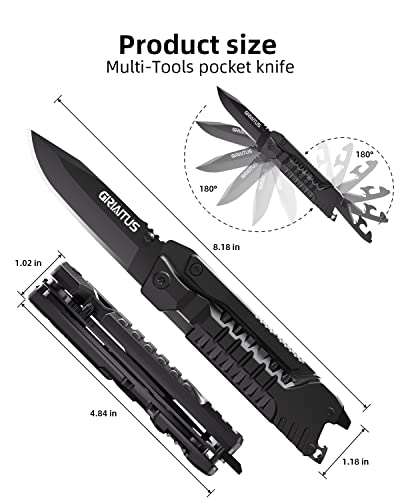 17 in 1 Multitool Knife Fire Starting Stick Bottle Opener Saw - Product Imagery