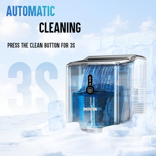INOVIVA Nugget Ice Maker Countertop – 6 Mins Fast Ice - Product Imagery