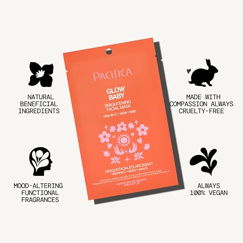Pacifica Sheet Face Mask - Glow Baby Brightening Facial Mask - Product Imagery