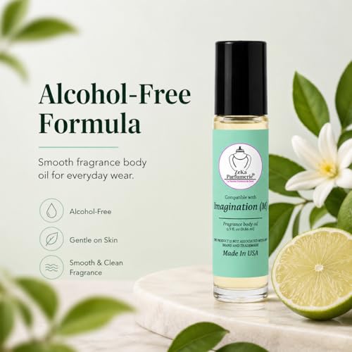 Imagination (M) Fresh Citrus & Woody Amber Fragrance Body Oil - Product Imagery