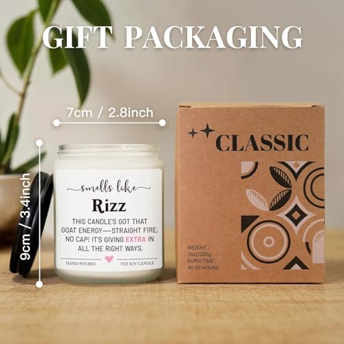 Teen Girls Teen Boys Gifts, Lavender Rizz Candle for Gen Z - Product Imagery