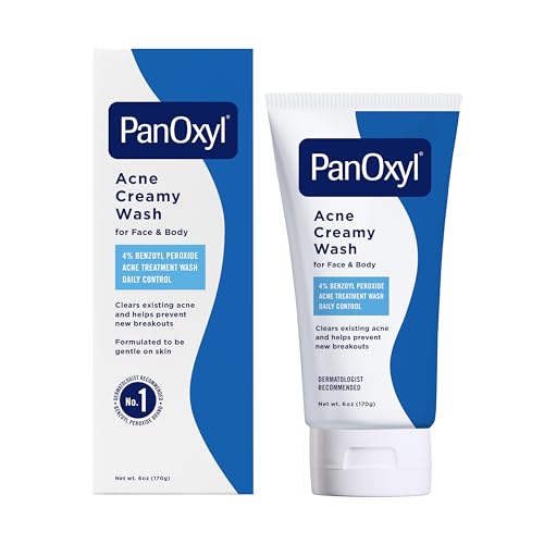PanOxyl Antimicrobial Acne Creamy Wash, 4% Benzoyl Peroxide, 6 Ounce - PanOxyl Official Product View 1