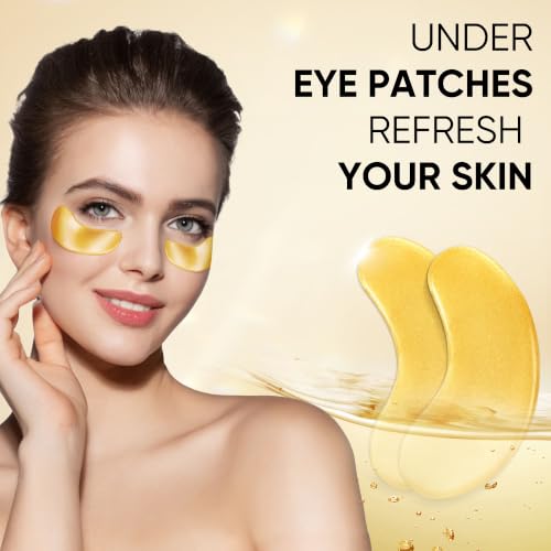 20Pcs/10Pairs Under Eye Patches Gold for Dark Circles, Puffy - Product Imagery