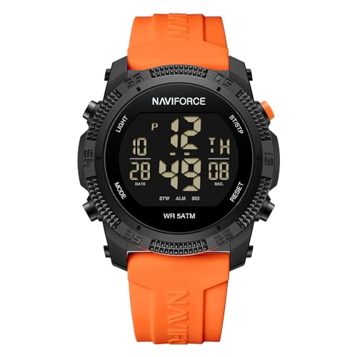 NAVIFORCE Men Sports Waterproof Digital Watches with Stopwatch - Product Imagery