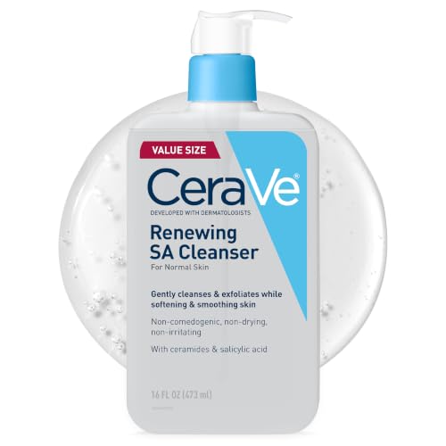 CeraVe Renewing Salicylic Acid Cleanser, BHA Exfoliating Face Wash - CeraVe Official Product View 1