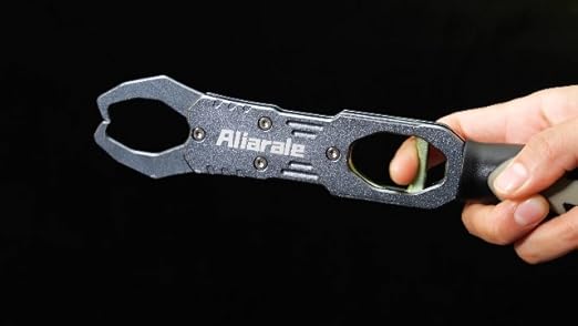 Aliarale saltwater fishing pliers with fish lip gripper and scale combo, corrosion-resistant fishing tools for saltwater fishing.