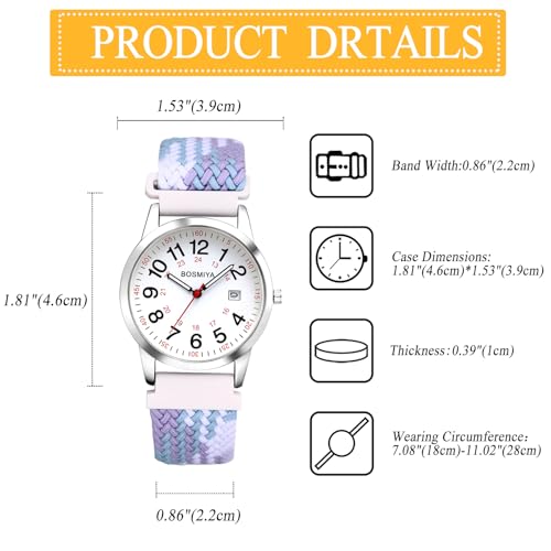 Lancardo Braided Elastic Strap Watch: Analog Quartz Adjustable - Product Imagery