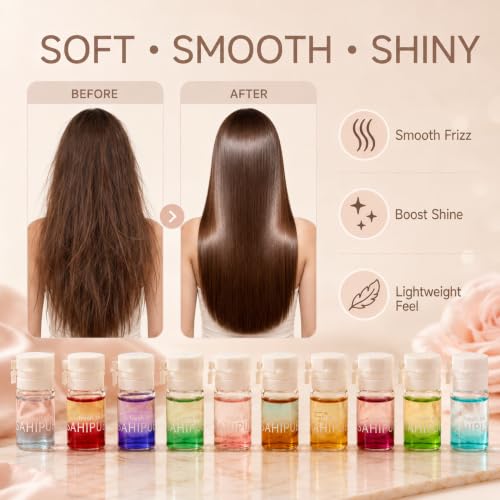 Hair Perfume Oil, 40 Mini Capsules Hair Serum for Women, - Product Imagery