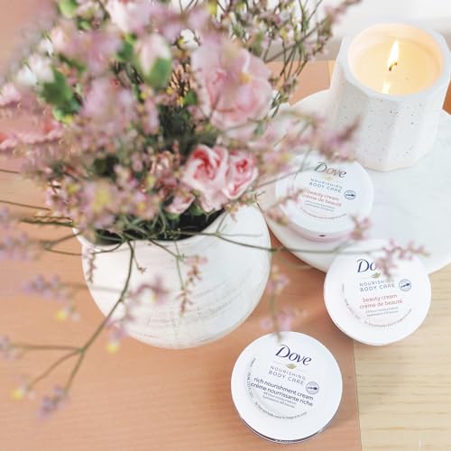 Dove Lotion, Beauty Cream - Light, Fast-Absorbing Face and Body - Product Imagery