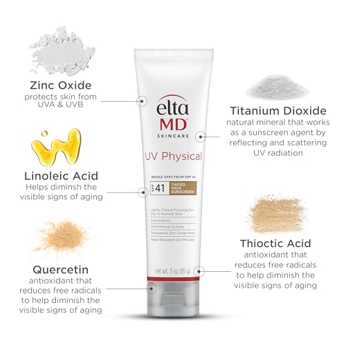 EltaMD UV Physical Tinted 100% Mineral Face Sunscreen, SPF 40 - Product Imagery