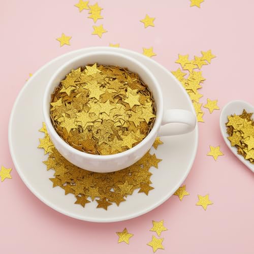 200 PCS Gold Stars Confetti 1 Inch Glitter Star Table Confetti - Product Imagery