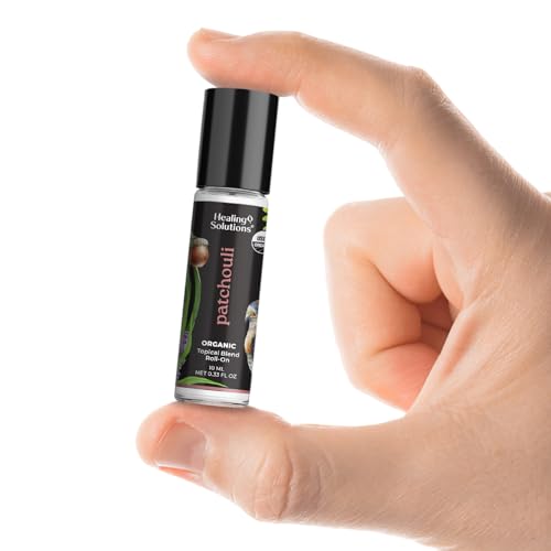 Healing Solutions - Organic Patchouli Essential Oil Roll On USDA - Product Imagery