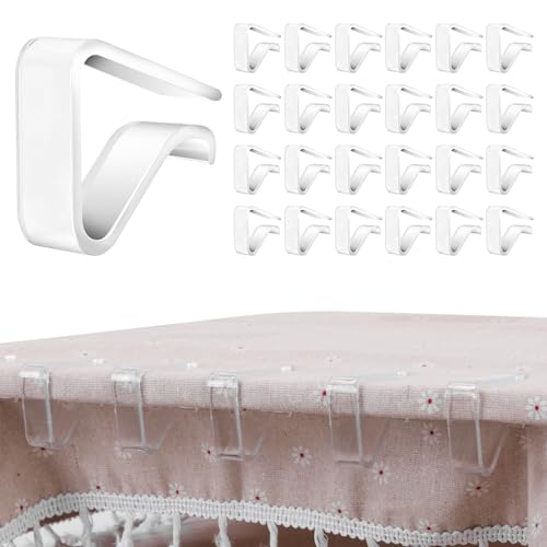 24 PCS Clear Tablecloth Clips Holder Securing Outdoor & Indoor - Product Imagery