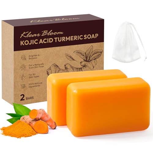 Kojic Acid Soap, Turmeric Soap Bar for Dark Spots Brightening & - Product Imagery