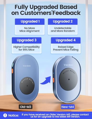 Vaydeer Undetectable Mouse Mover, M3 Mouse Jiggler Device with - Product Imagery