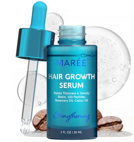 MAREE Hair Growth Serum - Caffeine Peptides Castor Rosemary Oil - MAREE Official Product View 1