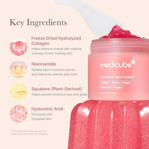 medicube Jelly Cream with Collagen & Niacinamide, 3.71 fl.oz - Product Imagery