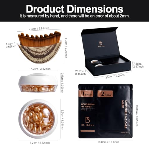 BS-MALL 2 Niacinamide Facial Mask + 2 Fullerene Placenta Essence - Product Imagery