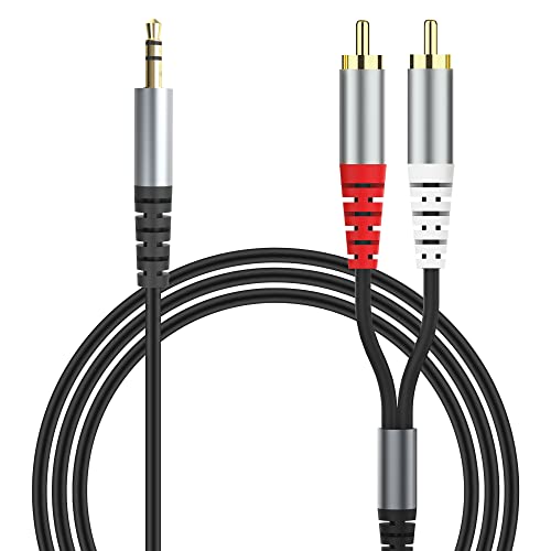 HIEbee RCA to 3.5mm AUX Cable,   3.5mm 1/8 to RCA 2-Male Headphon by HIEbee - Angle View 1