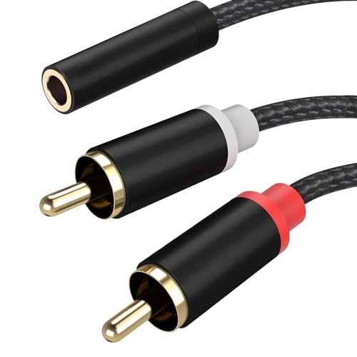 Froggen 3.5mm Female to 2 RCA Male Stereo Cable, 3.5mm to RCA Bi- by Froggen - Angle View 1
