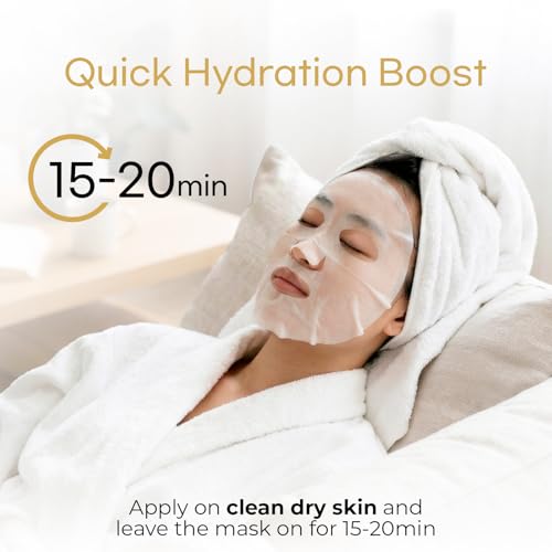 10 Pack Mixed Face Mask Set with Collagen, Hydrating Sheet Mask - Product Imagery