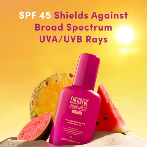 Coco & Eve Tanning Anti Aging Body Oil with SPF 45-5.07 fl oz - Product Imagery