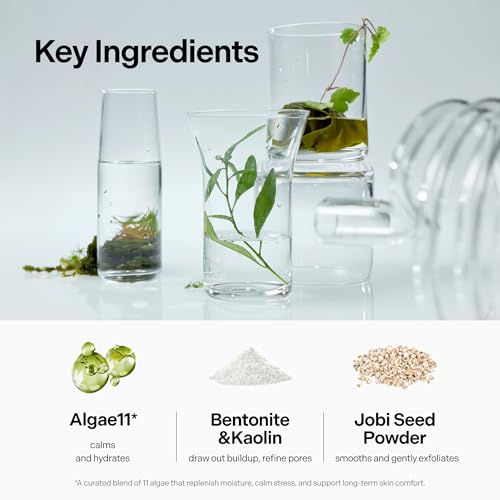 Seaweed Korean wash off Mud Mask with Bentonite & Kaolin, 200ml - Product Imagery