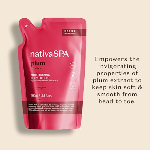 Nativa SPA Plum Refill Pouch Hydrating Body Lotion, 13.5 oz - Product Imagery