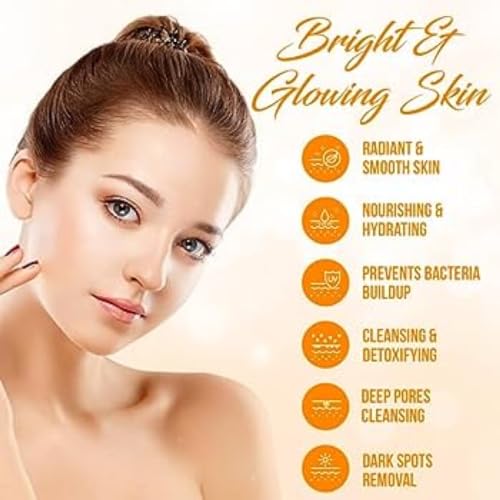Vitamin C and Turmeric Face Scrub, Facial Scrub Exfoliating For - Product Imagery