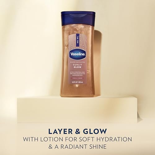 Vaseline Glazed and Glisten Sunlit Glow Body Gel Oil Shimmering - Product Imagery