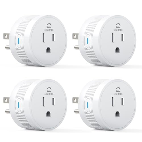 EIGHTREE 15A Smart Plug Works with Alexa & Google Home, Smart Outlet 4 Pack - EIGHTREE Official Product View 1