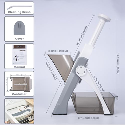 SupMaKin Safe Mandoline Slicer for Kitchen,Adjustable Potato - Product Imagery