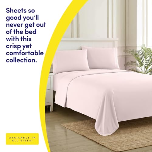 1500 Supreme Collection Queen Sheet Sets Pale Pink - Luxury - Product Imagery