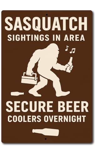 Caution Sasquatch Sighting Area Avoid Contact Hide Your Beer - Product Imagery