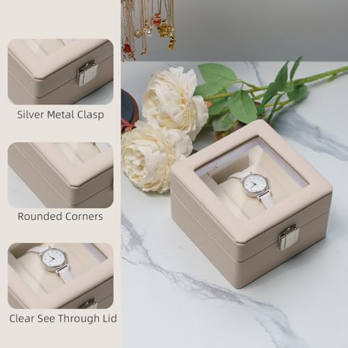 Watch Box, 1 Slot Watch Display Case for Men & Women, Removable - Product Imagery