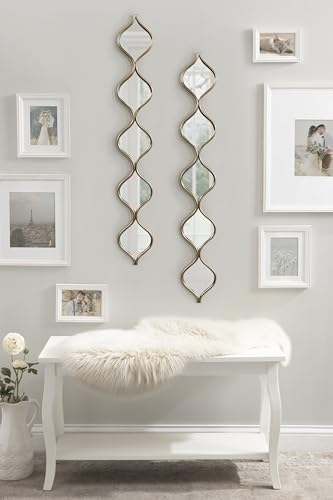 Kate and Laurel Loxi Slim Teardrop Panel Wall Mirror, 7 x 42, - Product Imagery