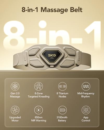 SKG W9 Ultra FSA 2.0 Lower Back Massager for Strain Relief Deep - Product Imagery