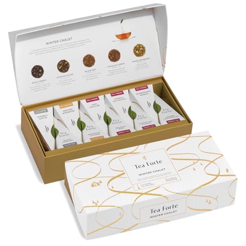 Tea Forte Tea Sampler 10 Pyramid Infuser Bags Premium Tea - Tea Forte Official Imagery - 1