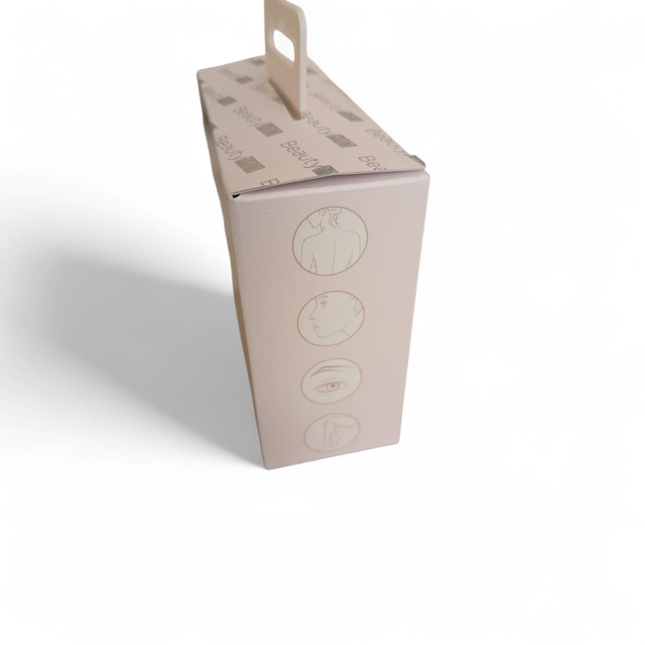 BeautyMD 2-in-1 Ice Roller face and body massager in porcelain rose, with smooth roller ball for cooling skin treatment.