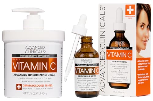 Advanced Clinicals Vitamin C Cream Vitamin C Serum 2PC - Advanced Clinicals Official Imagery - 1