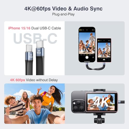 TTQ 4K 60fps Vlog Selfie Monitor Screen, Magnetic Phone Vlog - Product Imagery