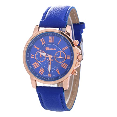 Women Men Lady Teen Girl PU Leather Band Watches Dial Analog - Product Imagery