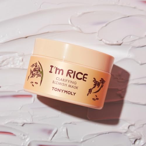 TONYMOLY I'm Rice Clarifying Blemish Kaolin Clay Mask, Face Pore - Product Imagery
