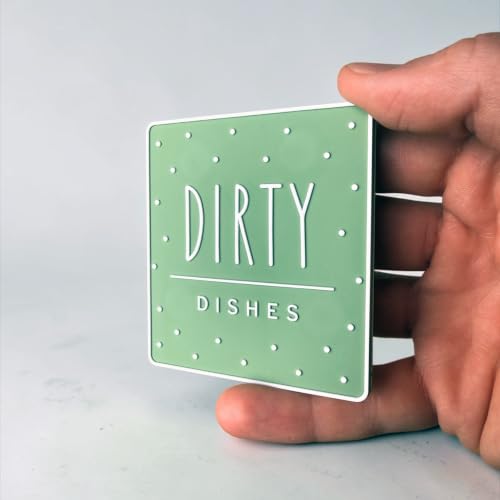 Clean Dirty Magnet for Dishwasher Sign, Dotted Kitchen Gadget, - Product Imagery