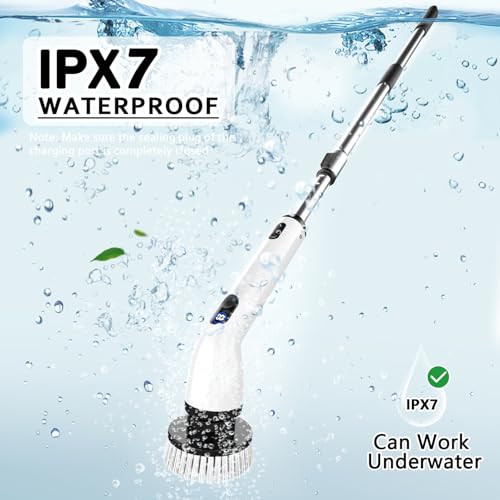Electric Spin Scrubber, Cordless Cleaning Brush for Bathroom,Home - Product Imagery