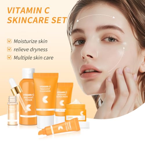 Baorder 6PCS Hydrating Skin Care Set with Vitamin C,Face Care - Product Imagery