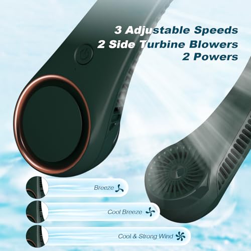 CIVPOWER Neck Fan: Portable Personal Neck Cooling Rechargeable - Product Imagery
