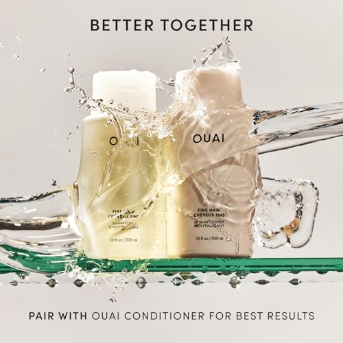 OUAI Fine Hair Shampoo - Biotin Thickening Shampoo for Thin Hair - Product Imagery