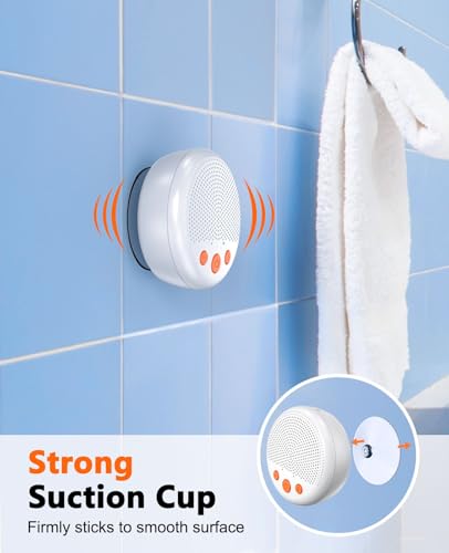 LENRUE Shower Speaker, Bluetooth Waterproof Speaker Wireless, - Product Imagery