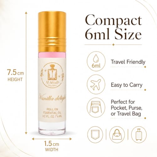 Vanilla Delight, Roll on Essential Oil 6ml 0.2 fl. oz, - Product Imagery